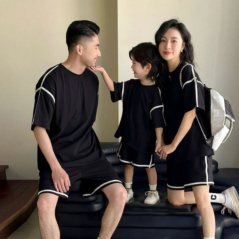 Family Two Outfits Matching Clothes Sets for Father Mother Son