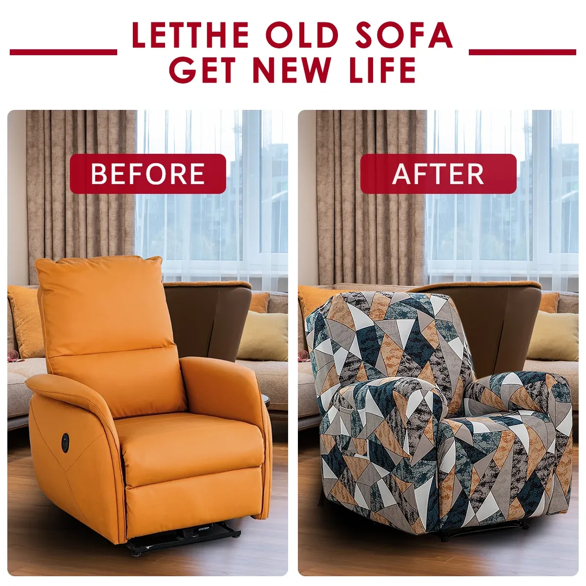 Electric Recliner Single Recliner Chair Covers Buy Floral Printed