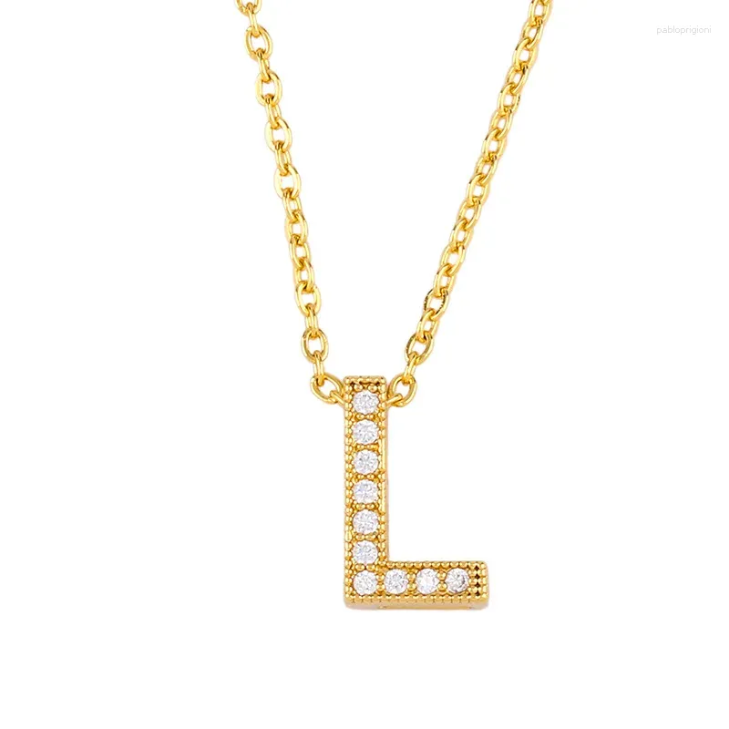Colliers pendentif 26 Alphabet Dangle Nom A B C D E F G H I J K L M N O P Q R S T U V W X Y Z Collier de lettre initiale_voghion.com