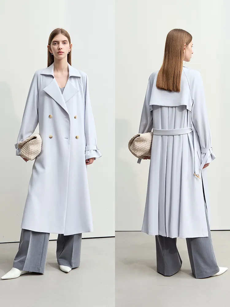 美品　Ameri　MINIMAL FLARE LONG TRENCH COAT Ameri（アメリ）の「MINIMAL FLARE LONG TRENCH COAT（トレンチ