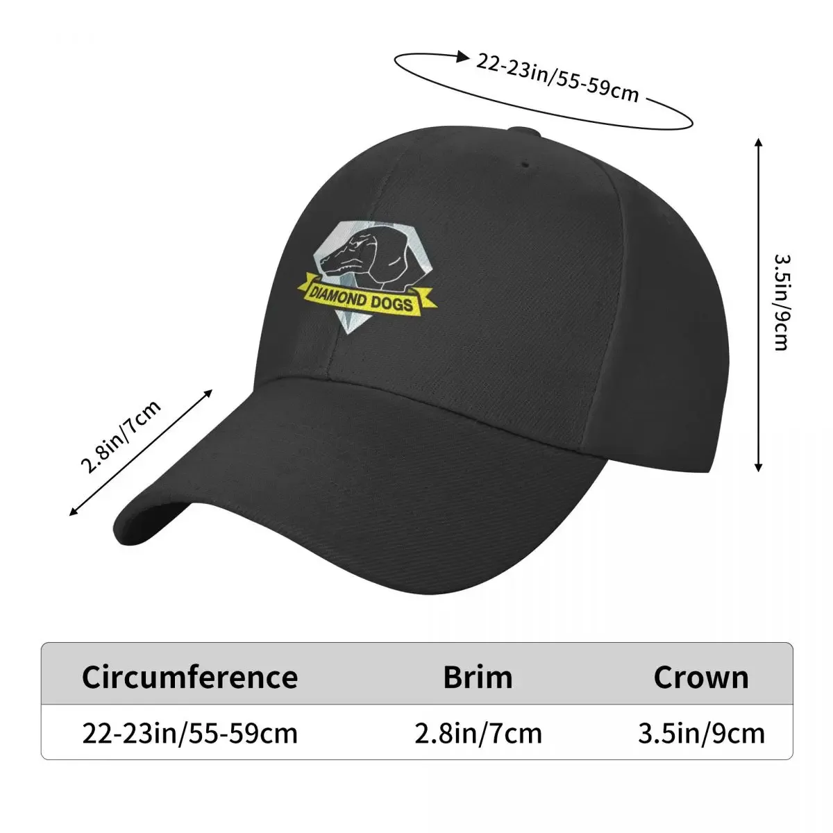 Metal Gear Solid Diamond Dogs Adjustable Dad Hat Baseball Cap Unisex