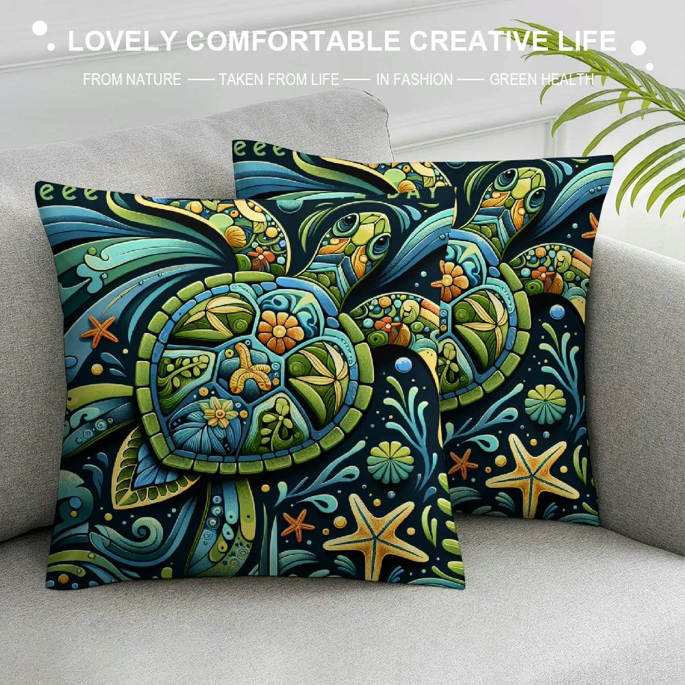 Turtle pillow covers hot sale