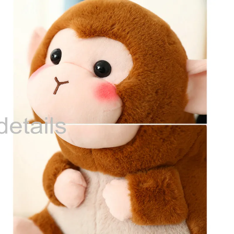 Kawaii Relleno De Peluche De Peluche Conejito Rosa, Cerdo, Mono