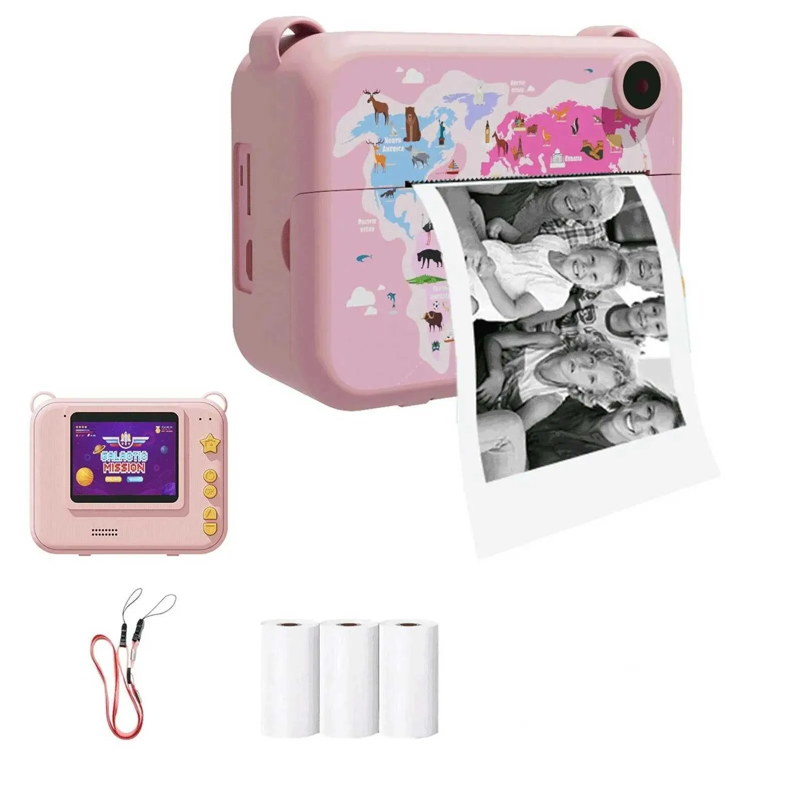ASTGMI Appareil Photo Instantané Appareil Photo Enfant ROSE