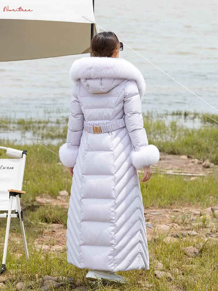 Winter Fox Fur Hooded Parkas Thicker Warm And Fluffy Womens Long Down Parka For Women S 3XL From Homepro13 319.31 DHgate.Com