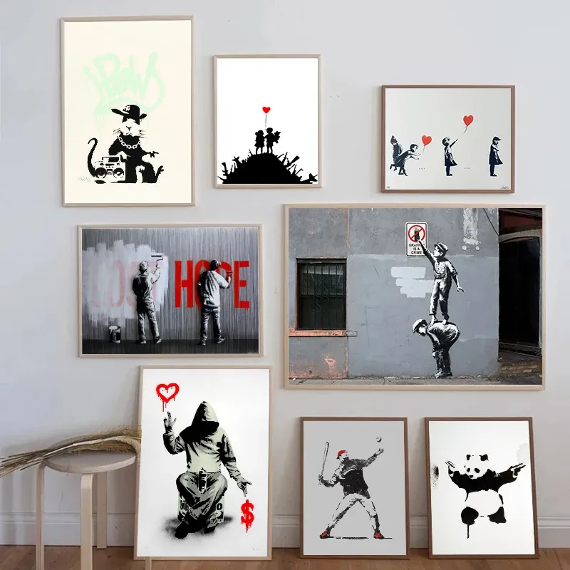 Black And White Graffiti Canvas
