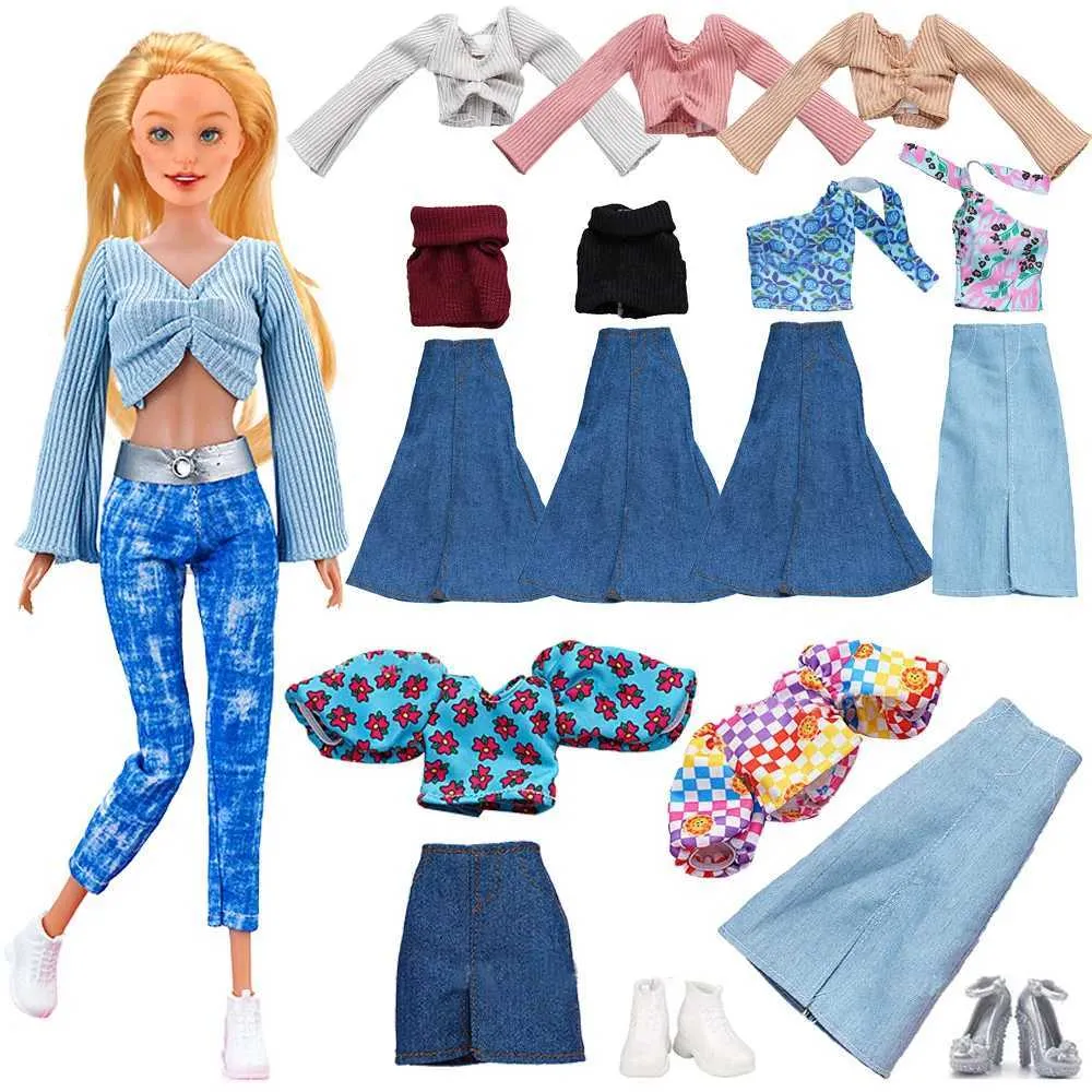 2024Doll Clothes Outfit Set: Stylish Skirt Pants for Barbie Dolls,  Holiday Gift for Kids