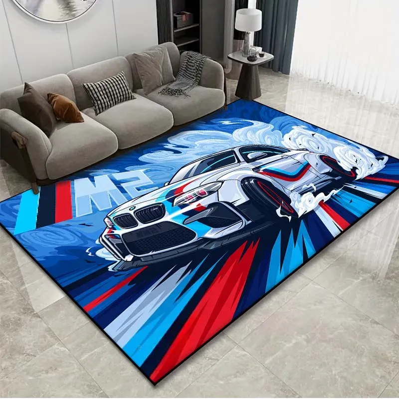 15 Sizes Non-Slip Cool Racing Car Pattern Artwork Carpet, Machine ...