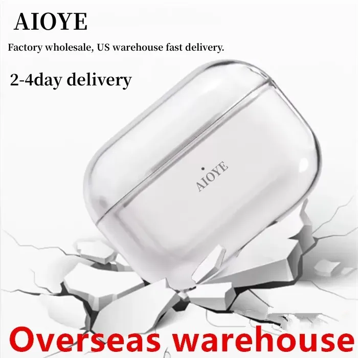 For Airpods pro 2 air pods 3 Max Earphones airpod Bluetooth Headphone Accessories Solid Silicone Cute Protective Cover Wireless Charging Box AIOYE Shockproof case