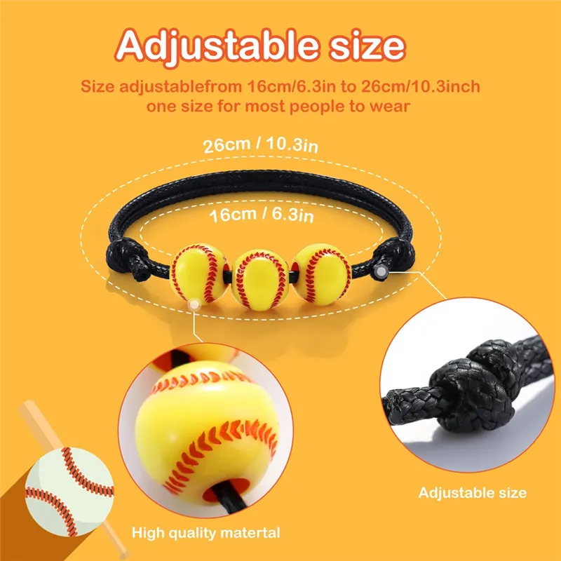 Softball beads for bracelets best sale