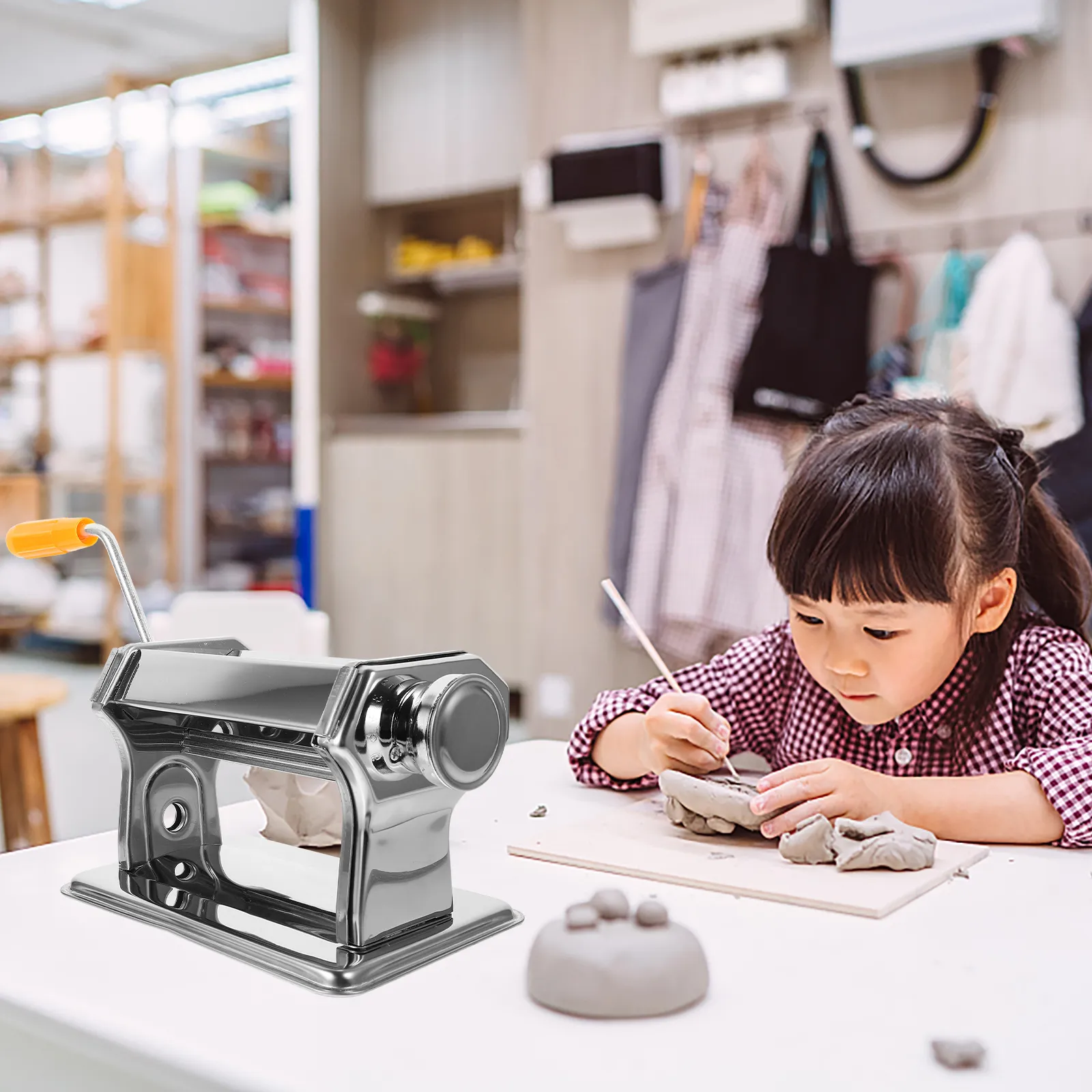 DHgate.com:Clay Machine Texture Roller: Metal Hand Crank Pasta Maker ...