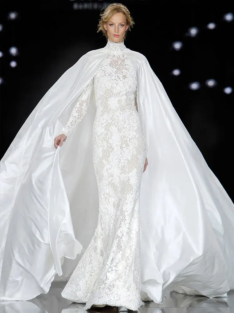 wedding dress winter coat 28 Brides in Wedding Coats That Utterly Wowed Us