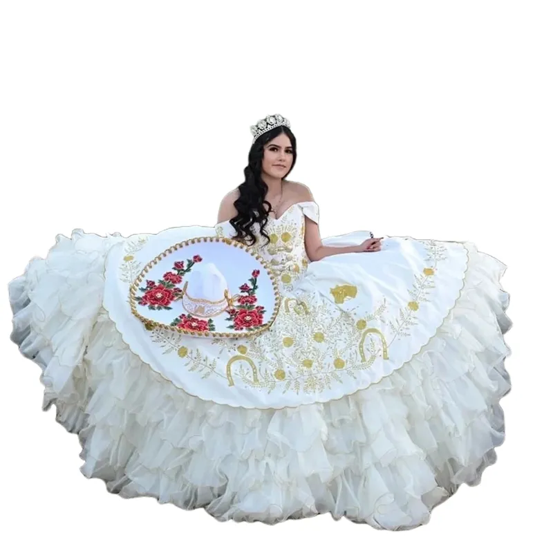 slim fit dress slacks Mini Charro Quince Vestido – Boutique Moroleon main image 1