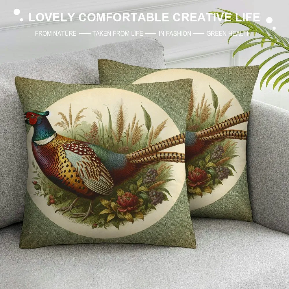 Pheasant cushion cover store