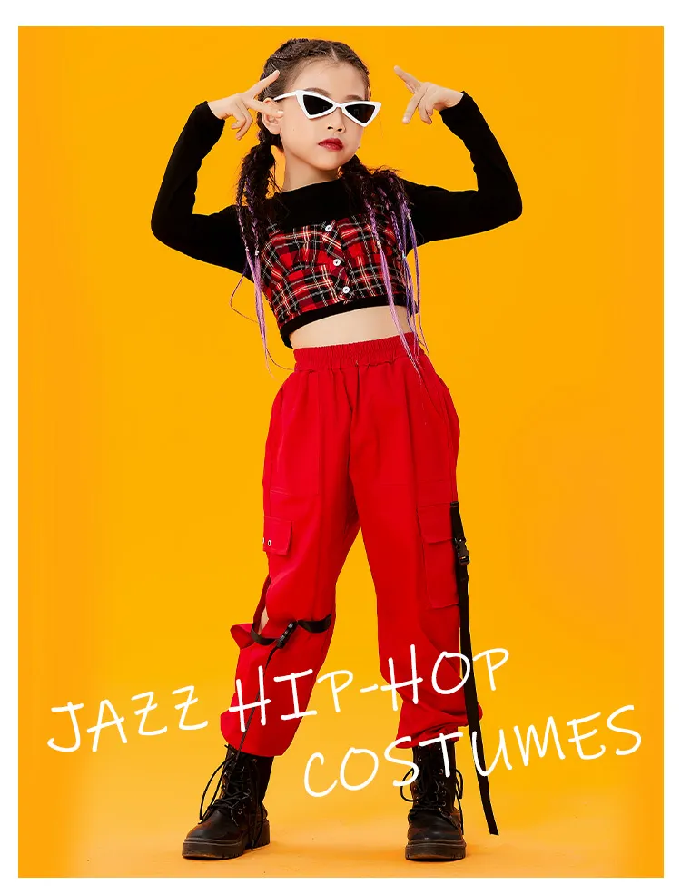 Modern Red cargo pants for women for Girls - Hip Hop
