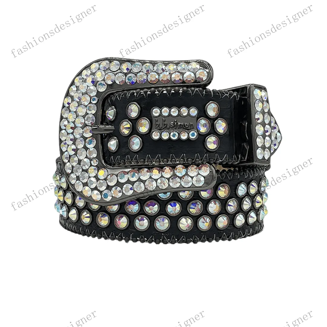 Luxury Diamond Designer Belt for Men and Women Genuine Leather Trendy Design Colorful Diamonds Needle Buckle