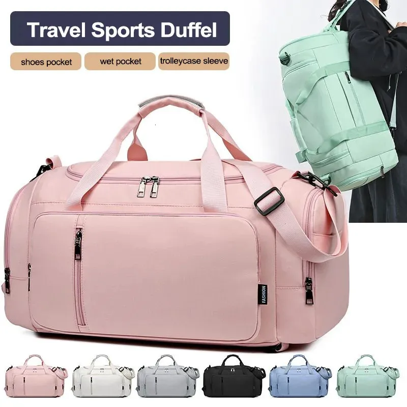 Fitness Gym Travel Bag with Dry Wet Shoe Compartment Single Shoulder ...