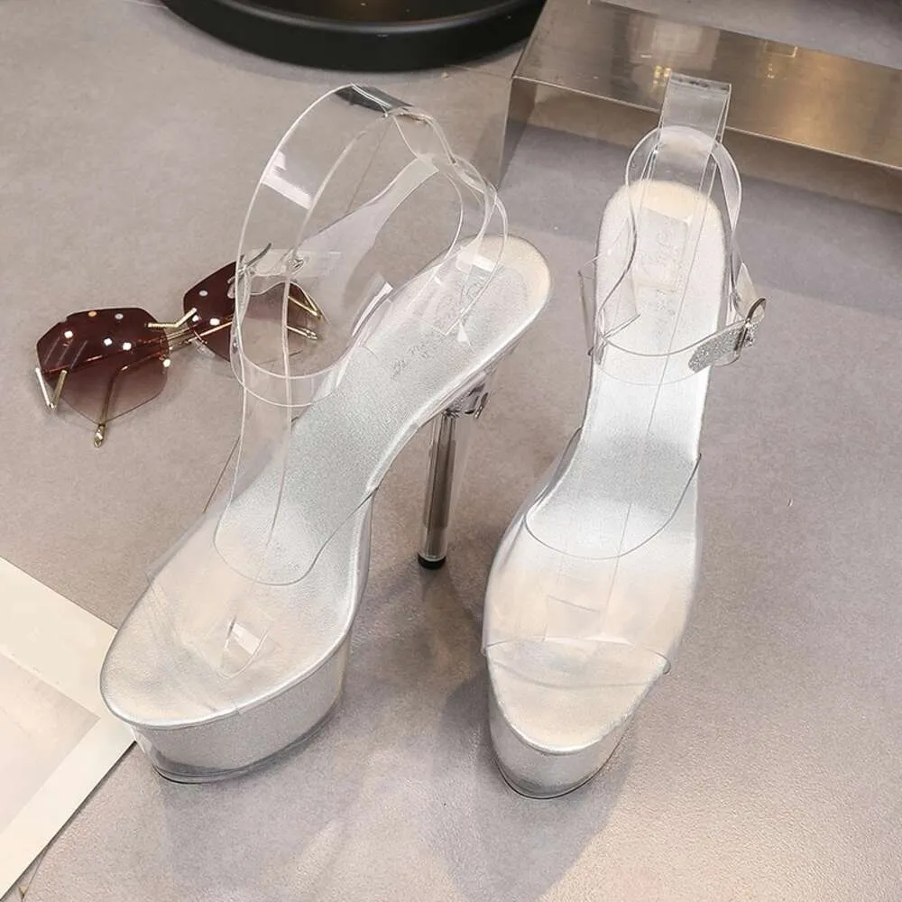 Show Stripper Model Heels Women Platform High Heeled Sandals Female Clear Sexy Pole Dance Girls Shoes For Party Club X_desvips.com