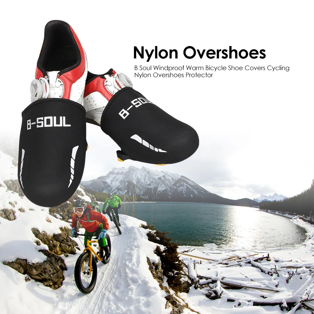 DHgate Cycling Shoe Covers Waterproof Windproof 2024 Outdoor Bike Shoe Warmers with Reflective Stripes Pair of Durable Toe Covers for Cold Weather Cycling Shoes Accessories