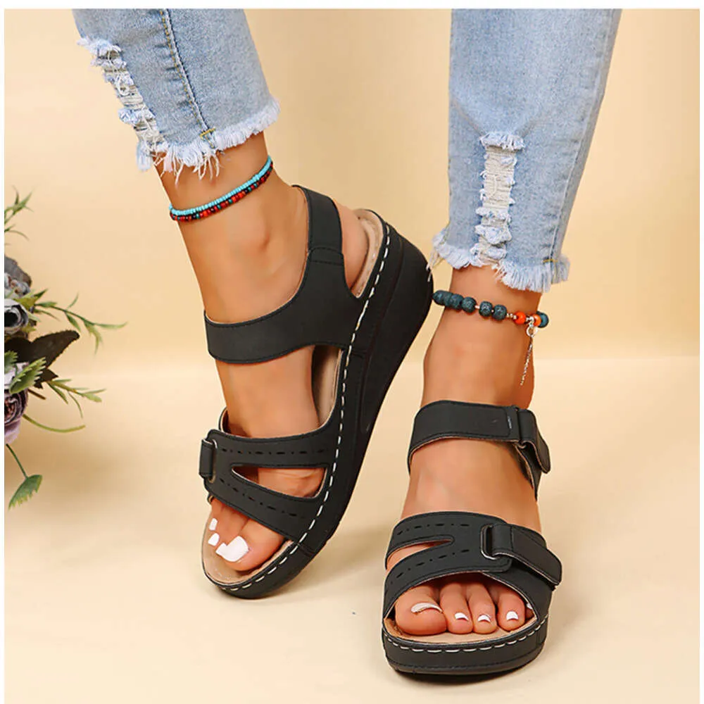 Sandali zeppa ortopedici donna moda calzature estive comode_voghion.com