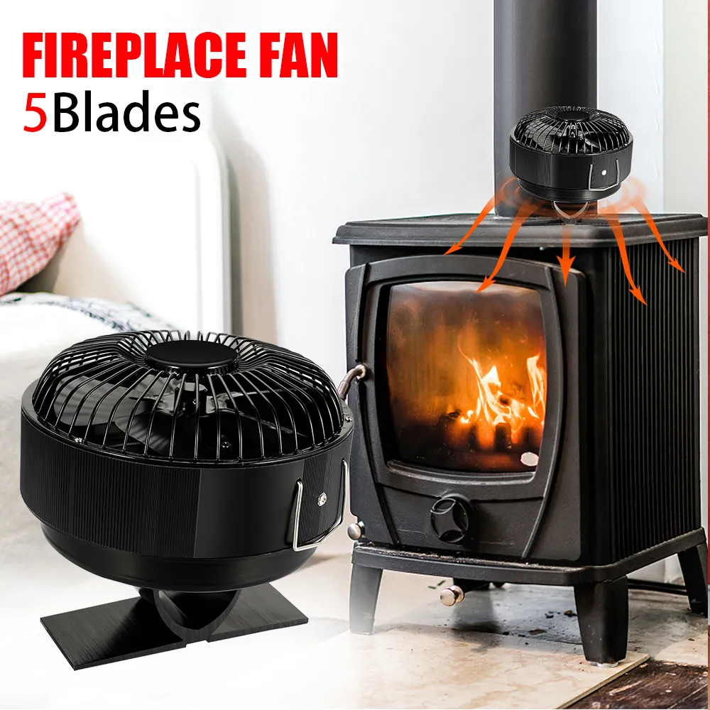 Save Big on Bulk Heat Powered Wood Stove Fan Blade Fireplace Heat Powered  Fan, Eco Friendly Log Wood Burner Home Heater, Quiet Heat Distribution