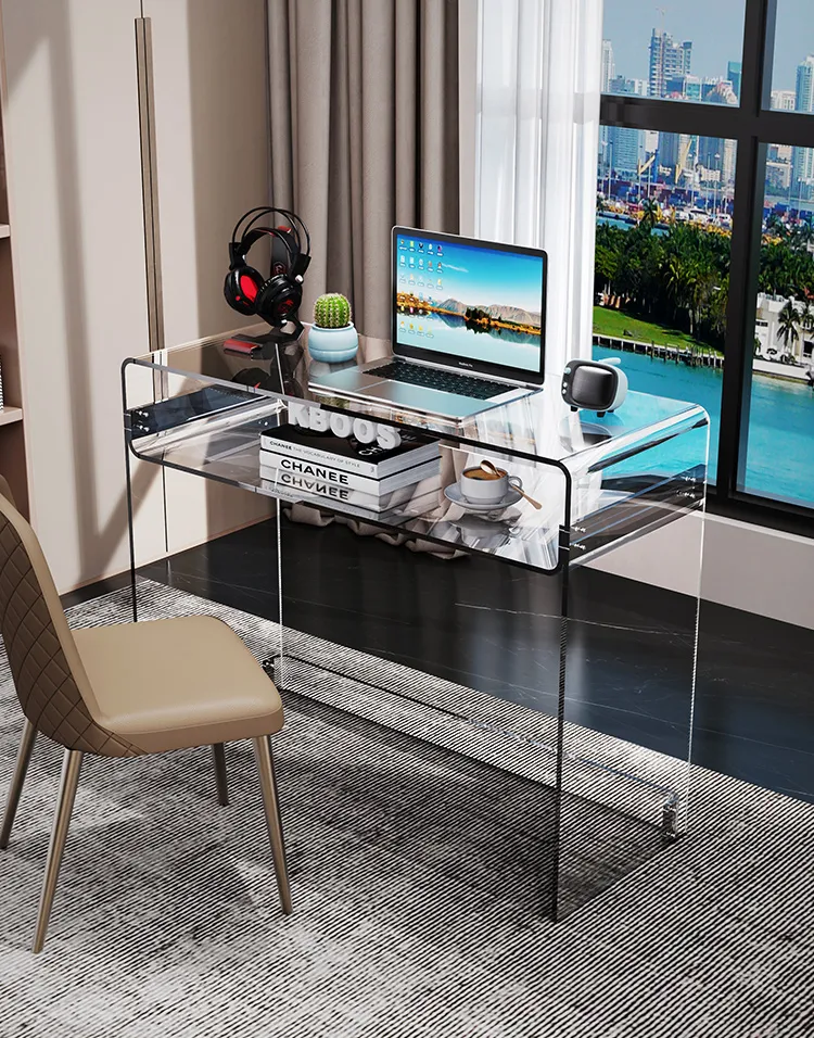 Perspex computer desk cheap