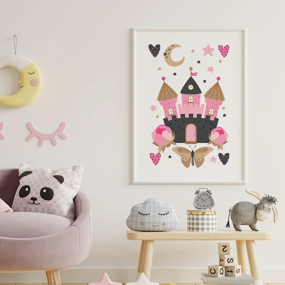 3 Poster Dancer Bedroom Girl Pink Poster Ballerina Heart 30 X 40 Cm