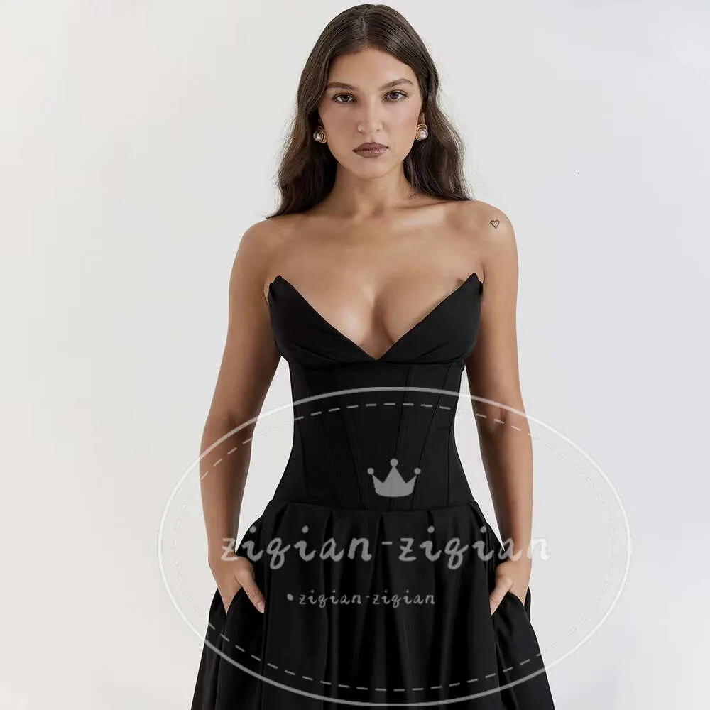 Black Strapless Corset Midi Dress for Women with Empire Waistline and Bow  Decoration, Polyester Sheath Dress for Summer from Dhgate Basic & Casual  Dresses - price 35.18