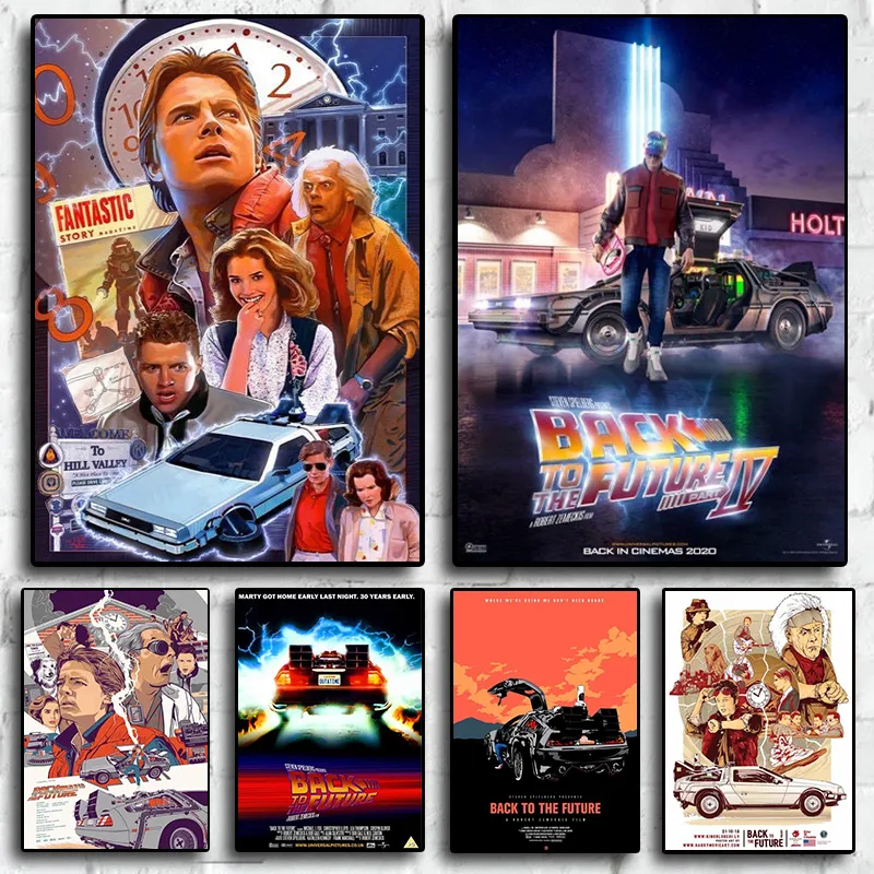 80s Retro Movies Back To The Future Classic Poster Canvas Print