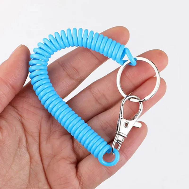 Stretchy Spiral Coil Springs Keychain With Retractable Metal Store Clasp And Holder Lanyard From Homepro11 6.57 DHgate.Com