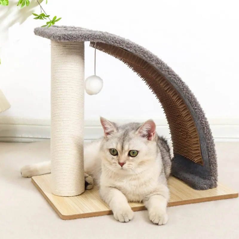 Sisal Cat Scratching Post Climbing Frame Durable Cat Tower Furniture  Cats Claw Grinder Sofa Protector
