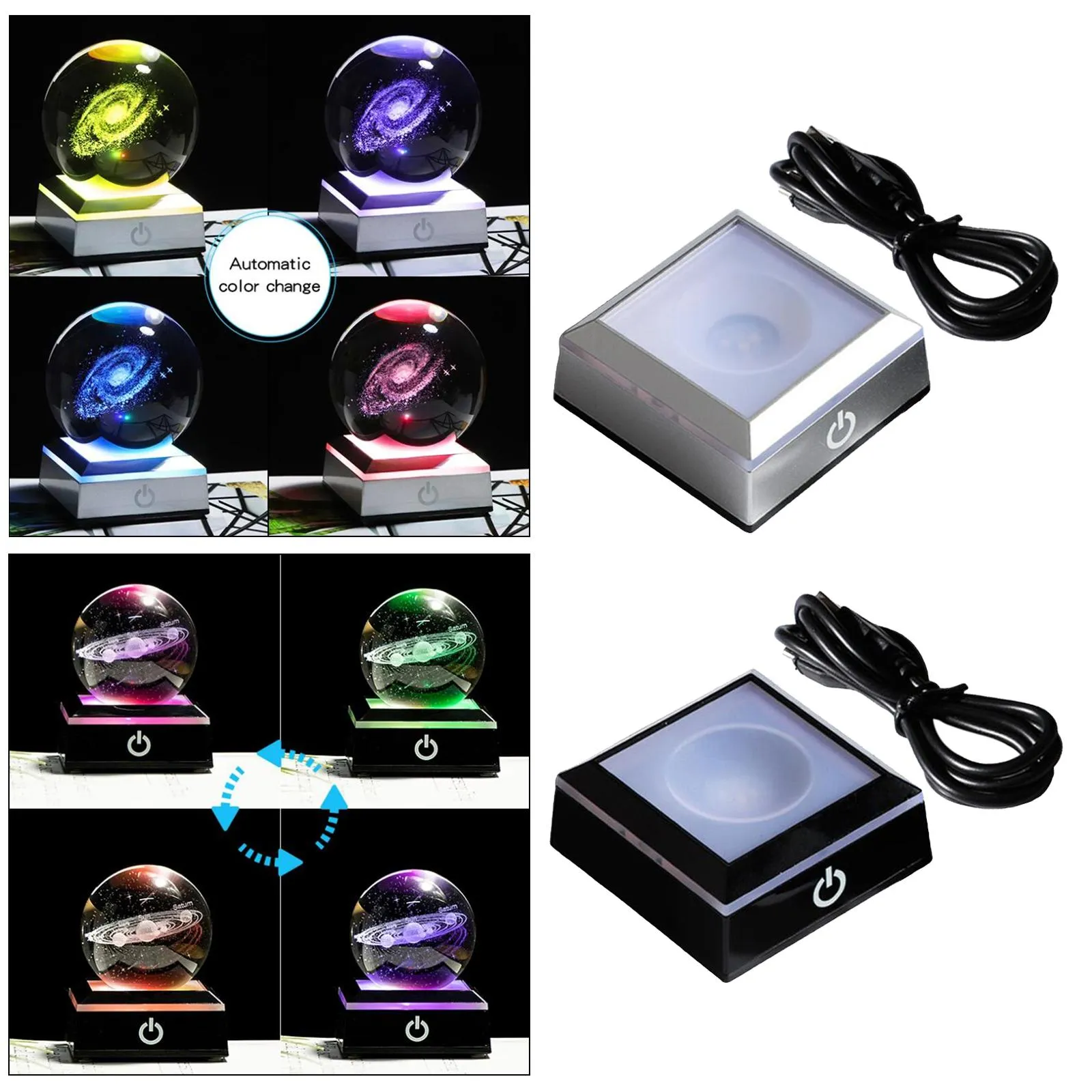 Lighted display base for glass art hotsell