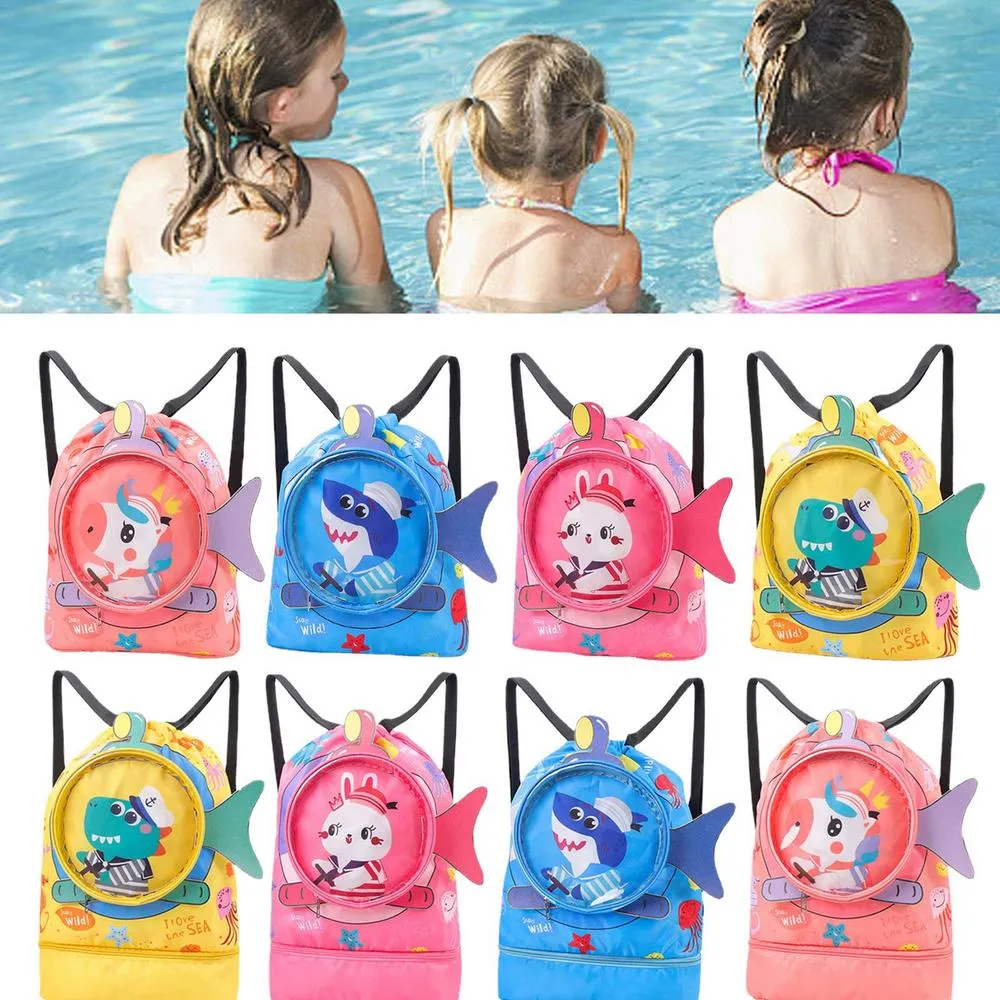 Sac étanche Piscine Sac Natation Enfant IFUDE étanche - Compartiments Sec/ Humide Design Dessin Animé Sac Séparation Sec Humide
