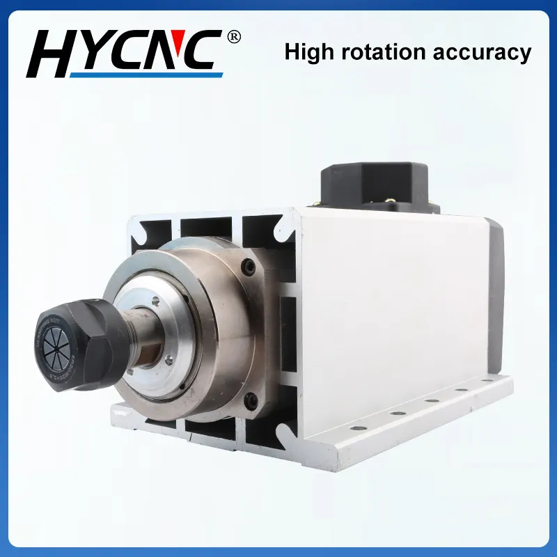 2.2kW Square Air Cooled Spindle Motor – ER20 Collets, 18000rpm – For CNC Milling Machine – ALLYCIRCLE
