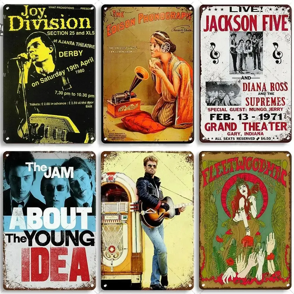 retro music posters