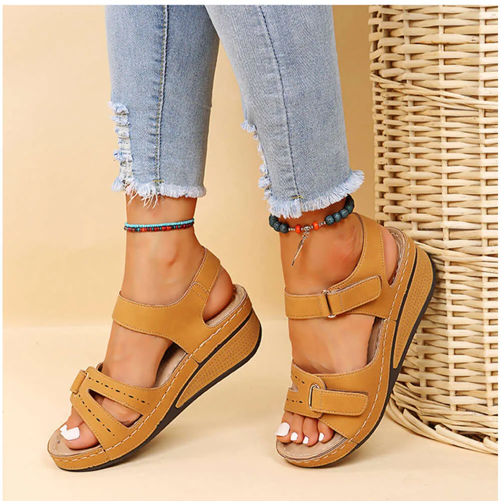 Sandali zeppa ortopedici donna moda calzature estive comode_voghion.com