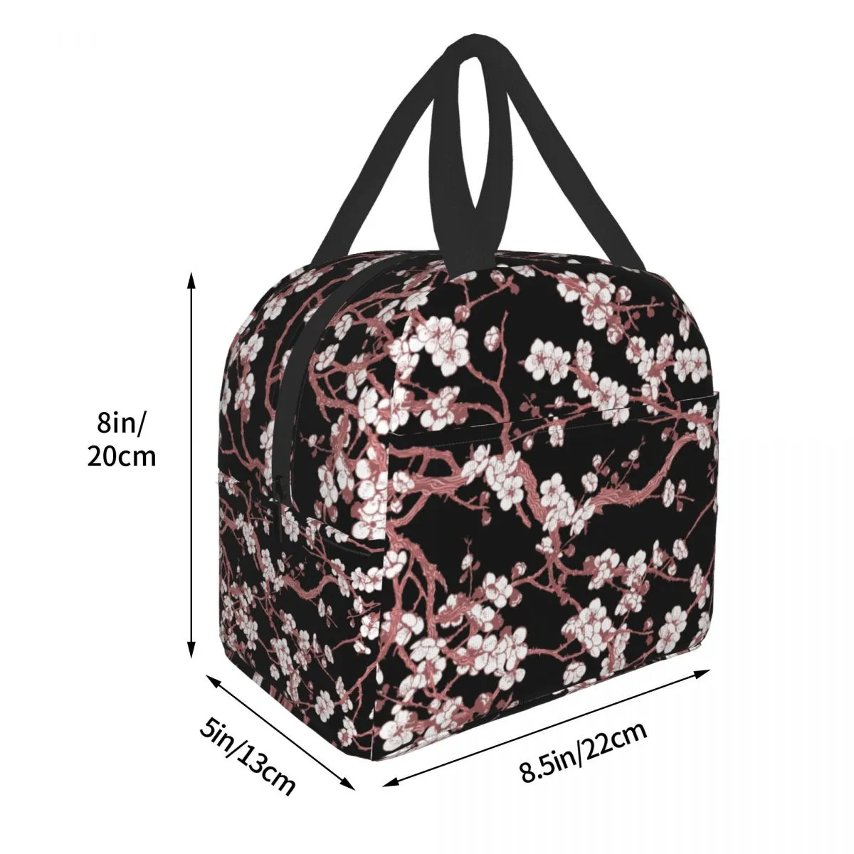 Sakura Tree Cherry Blossom Insulated Square Insulated Lunch Bag With ...