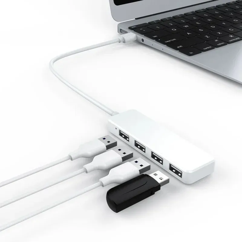 4 Port USB 3.0 Data Hub Extension Splitter Usb C Multiport Adapter For ...