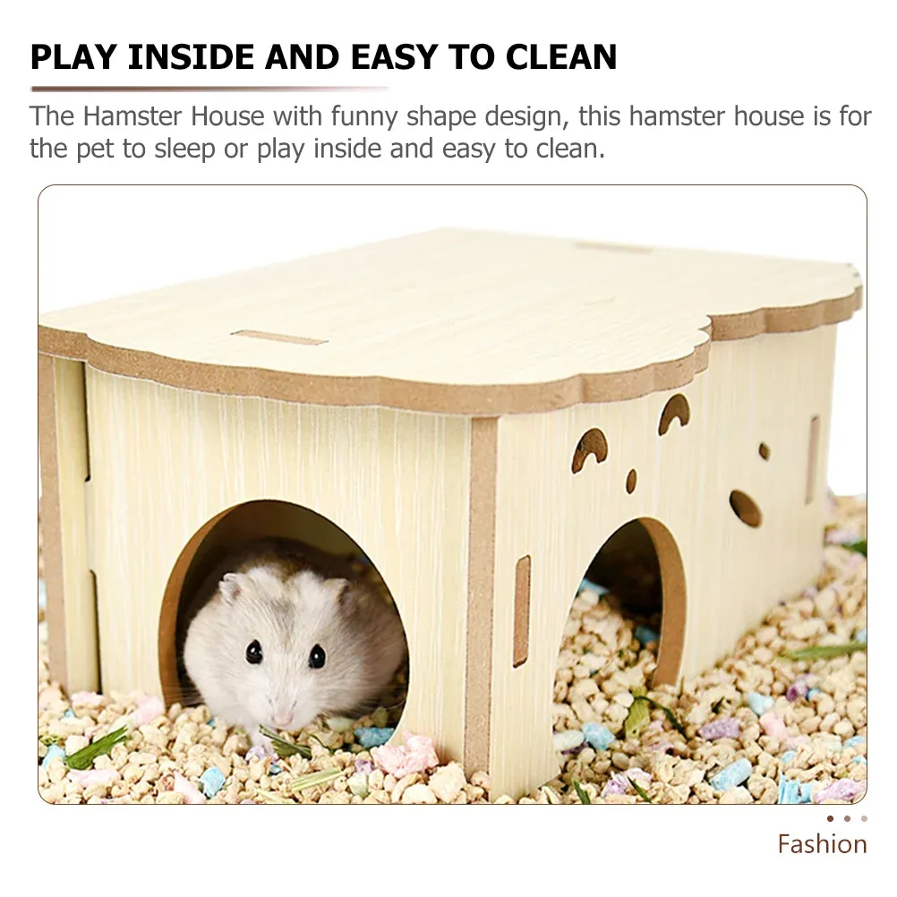 Photo inspiration: Cozy Wooden Hamster Hideout Eco Friendly Pet House For Small Photo Inspiration
