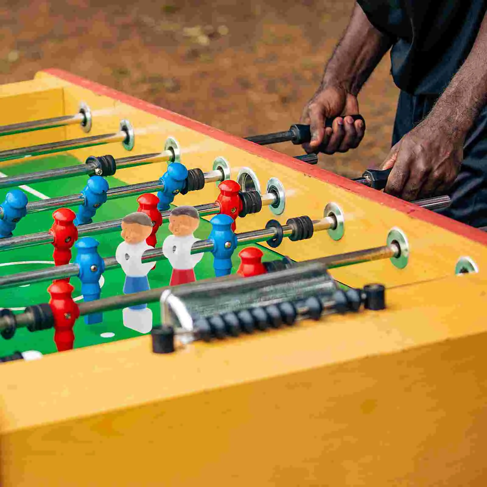 APLVFFZH 4 Pieces Foosball Man Tabletop 5/8" Figurine Sculpture For Football Table Figure Blue