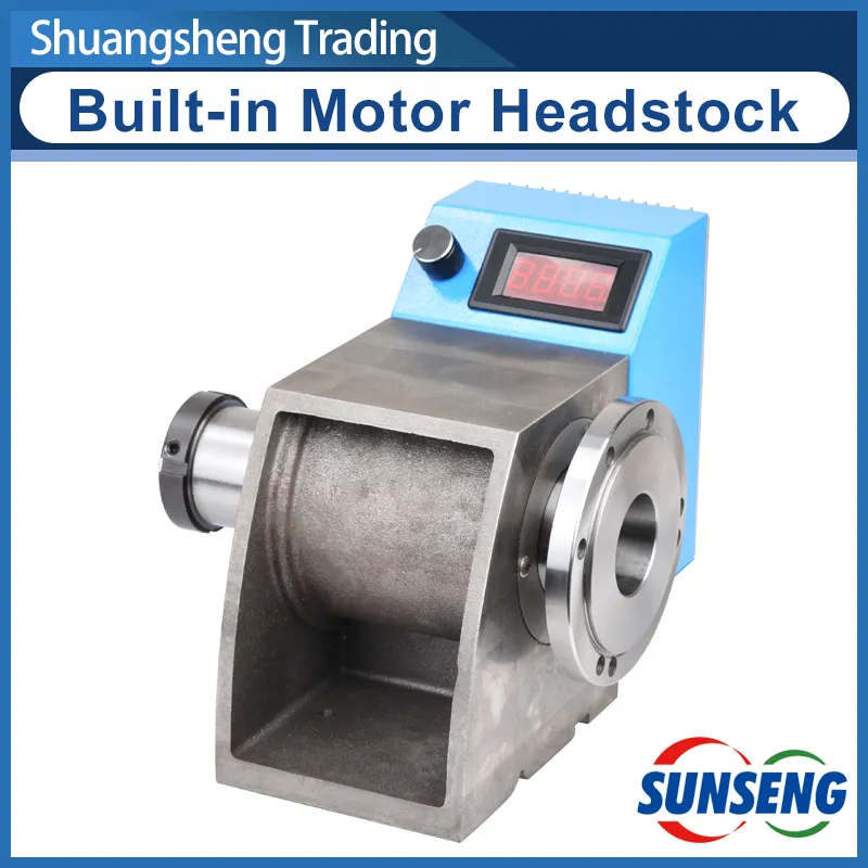 Direct Drive 38mm Spindle Box Assembly for Wood Lathe WM210 BHC210 HS210  JY210V CTC210 with 1.1kW Motor Headstock and 1100W Motor