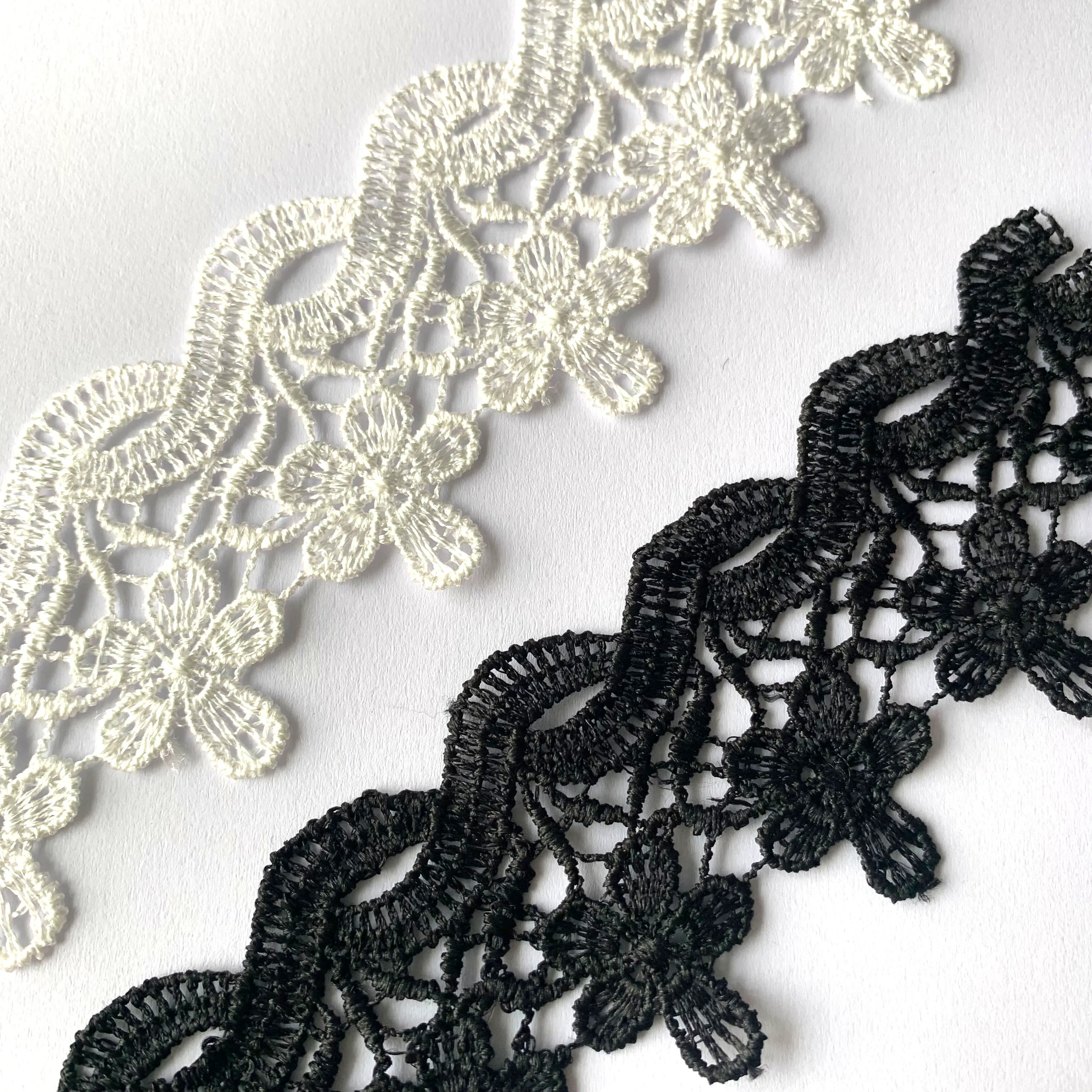 Grand Ruban De Bordure En Dentelle De 4,5 Cm, 2 M/6,56 Pieds Chacun, Tissu  À Coudre Blanc Et Noir Pour Rideaux, Ourlets, Accessoires De Bricolage  Faits À La Main Et Décoration Du 7,92 € | DHgate, image size:3024x3024