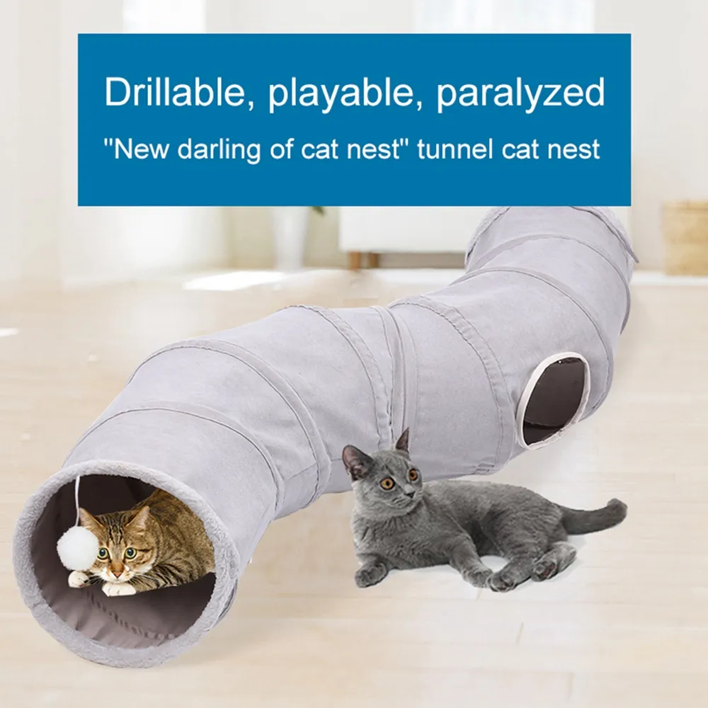 Large Collapsible Interactive Cat Cat Tunnel Kmart Toy With Peek Hole And Crinkle Features For Indoor Play From Quanyuanfacai 15.35 DHgate.Com