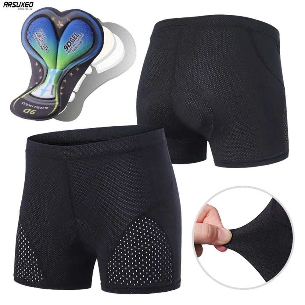 Arsuxeo Damen Radsport Shorts Pro 9d Gel Pad Schockdetrikte Atmungsaktive Unterwasche Elastic Bike Fahrrad MTB Shorts Reitunterhosen Fahren Von 14 34 DHgate