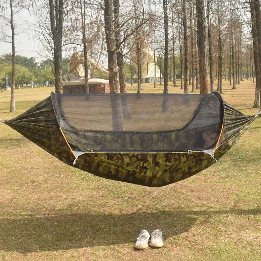 Person Tent 3-in-1 Camping Hammock With Double/Single Portable