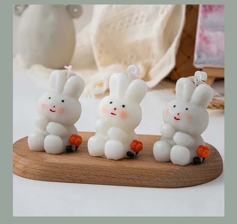 Bunny Guest Gift Miniature Scented Candles with Rabbit Shape for Home ...