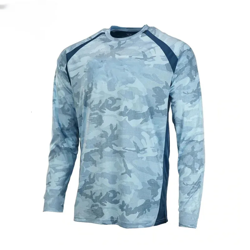 Chemise Pêche à Manches Longues Huk Performance - Taille M Bleu | Respirante & Anti-UV