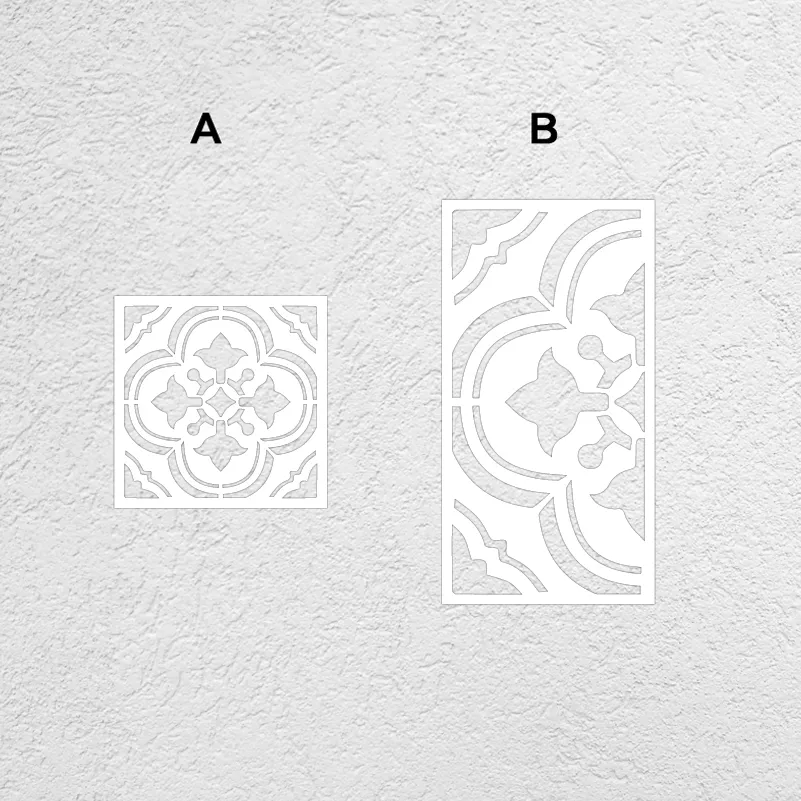 baroque pattern stencil