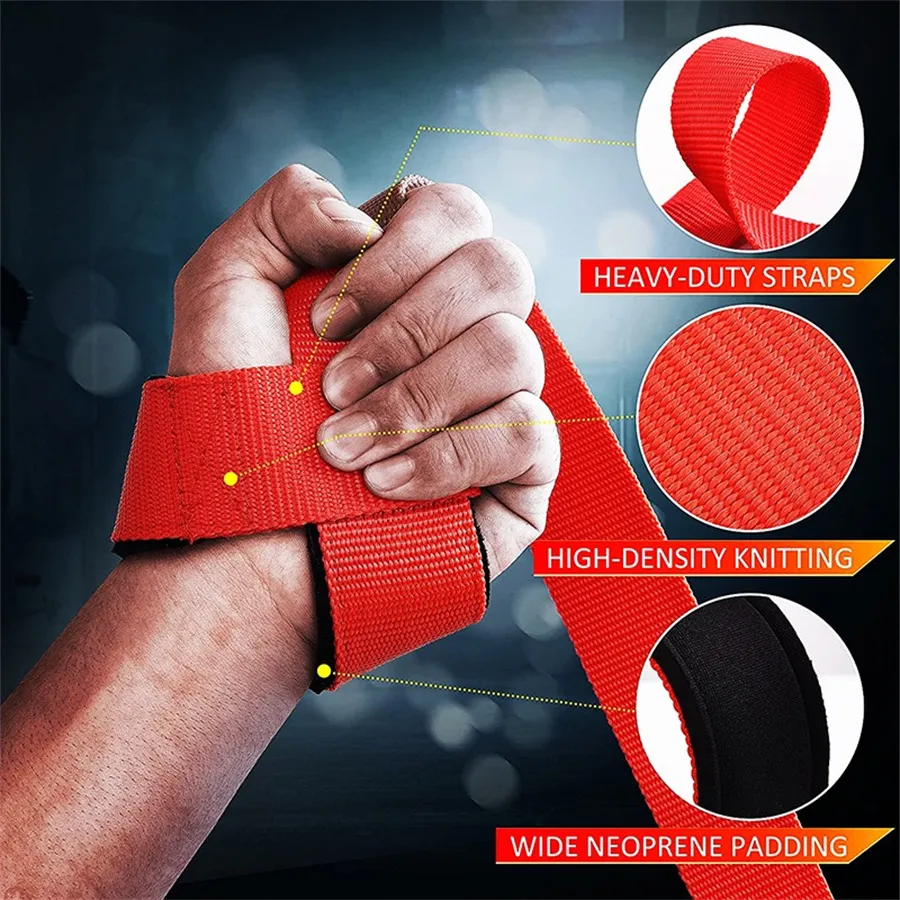 Non Slip Pull Up Straps with Gel Wrist Guards for Gym Pull Up Bar Hand Protection