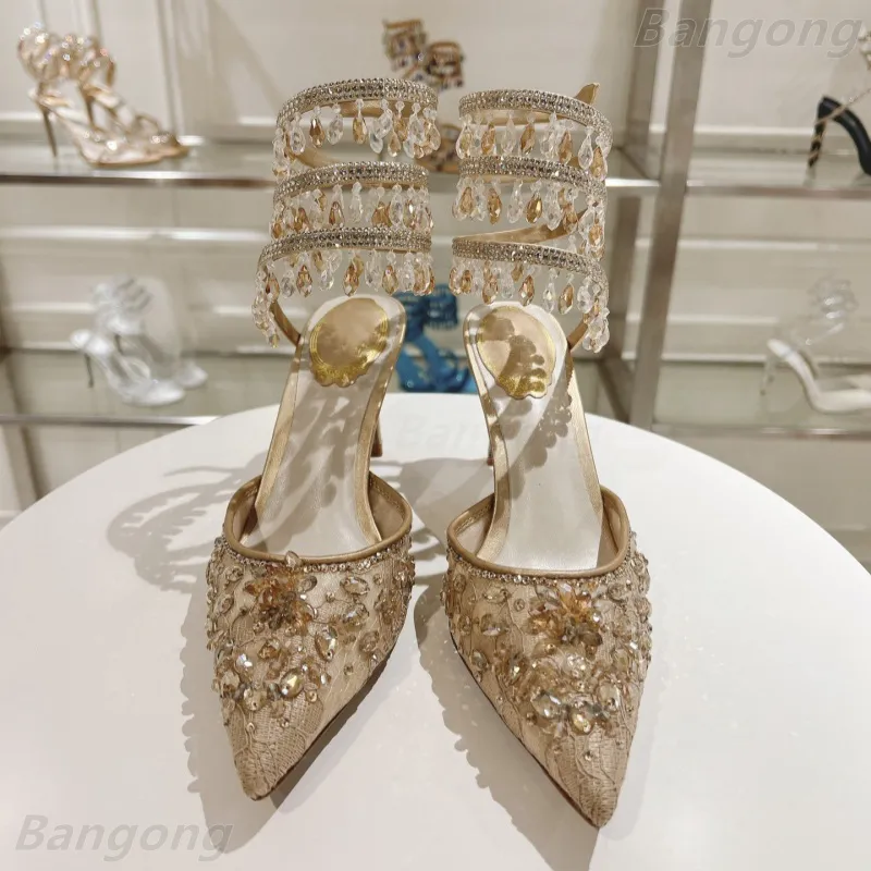 Gold Rene Caovilla Scarpe Outlet Scarpe RenÃ¨ Caovilla Juniper